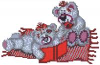 Схема для частичной вышивки бисером