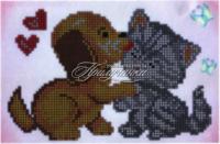 Схема для частичной вышивки бисером