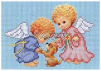 Схема для частичной вышивки бисером