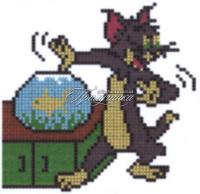Схема для частичной вышивки бисером
