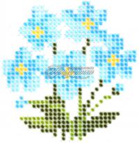 Схема для частичной вышивки бисером