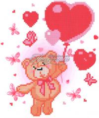 Схема для частичной вышивки бисером