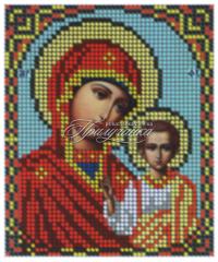 Схема для частичной вышивки бисером "Казанская"