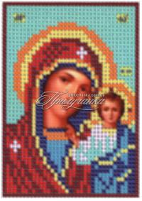 Схема для частичной вышивки бисером "Казанская"